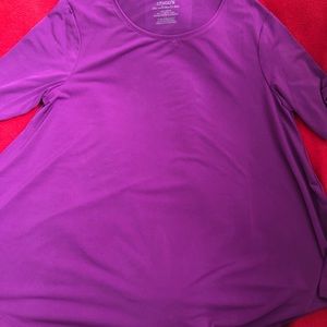Chico’s Ultimate Tee Purple shirt 1P 8P-10P PM NWT